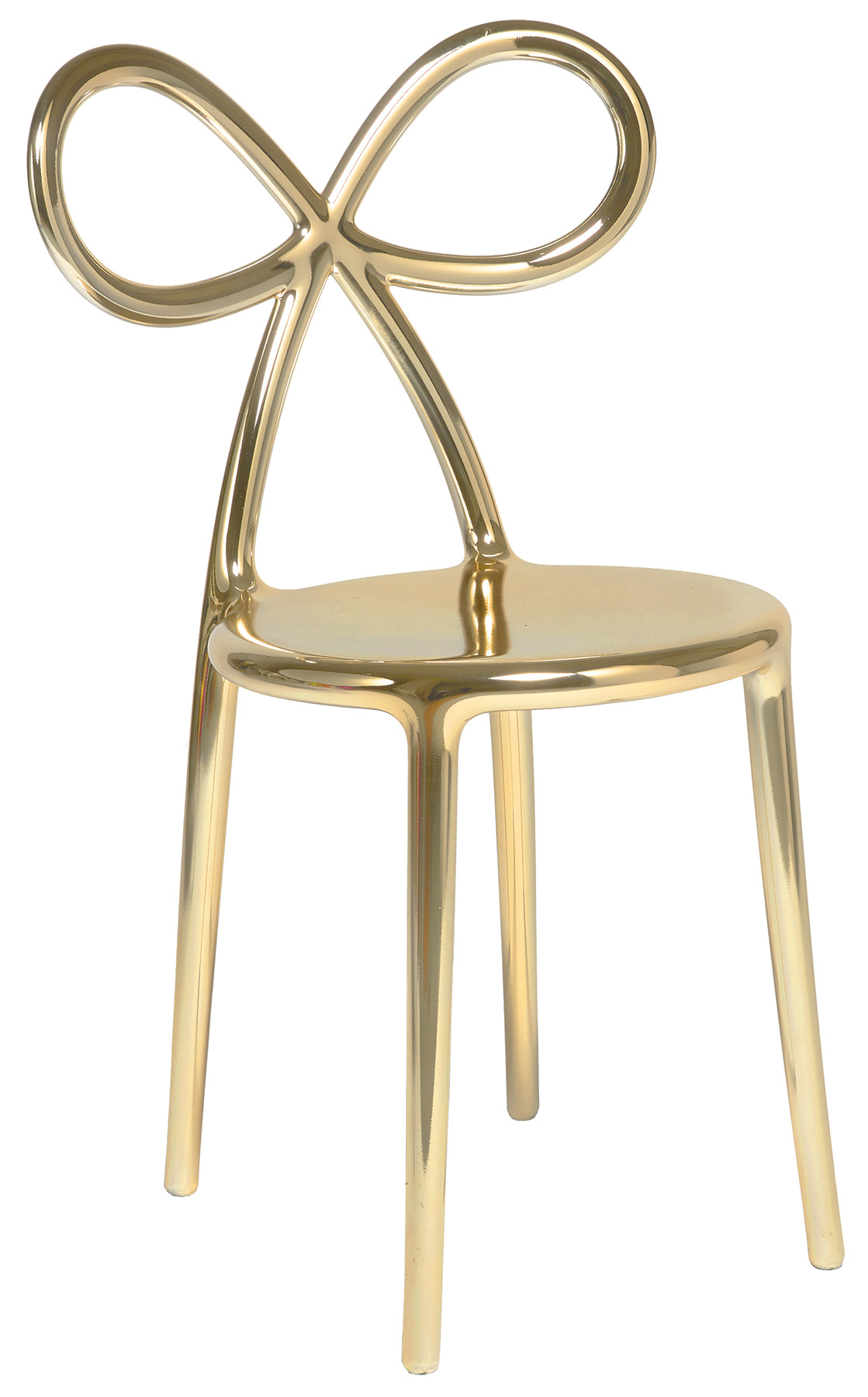 Designer-Stuhl "Ribbon Chair", goldfarbene Metallic-Version - Design Nika Zupanc von Qeeboo
