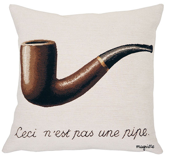 Kissenhülle "Ceci n'est pas une pipe" von René Magritte
