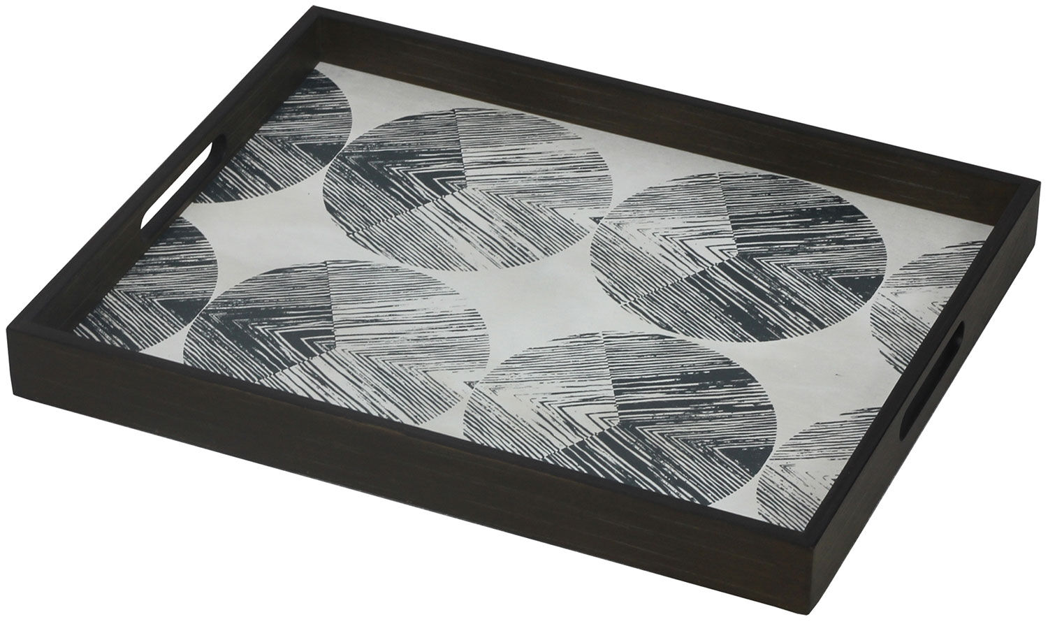 Tablett "Mirage" mit Hinterglas-Dekor von Notre Monde