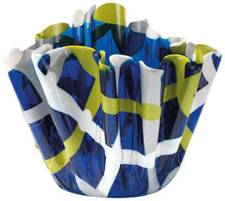Vase "One-More Tartan", blaue Version, Silikon von Paola Navone