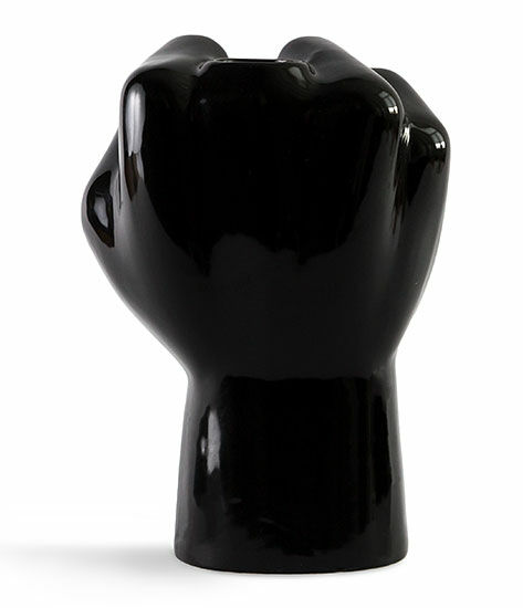 Porzellanvase "FCK", schwarze Version von Werkwaardig