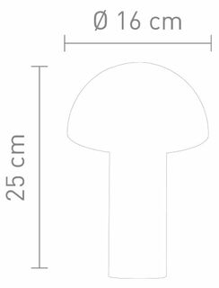 Kabellose LED-Tischleuchte "Svamp schwarz", dimmbar von Sompex
