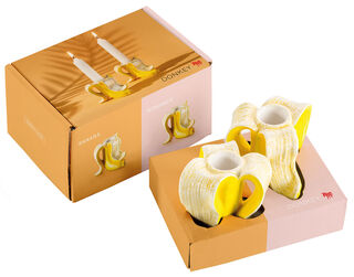 Kerzenhalter-Set "Banana Romance", Keramik