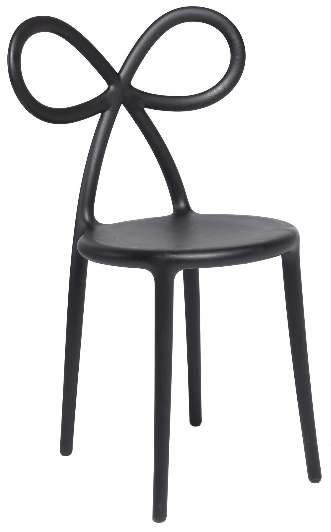 Designer-Stuhl "Ribbon Chair", schwarze Version - Design Nika Zupanc von Qeeboo
