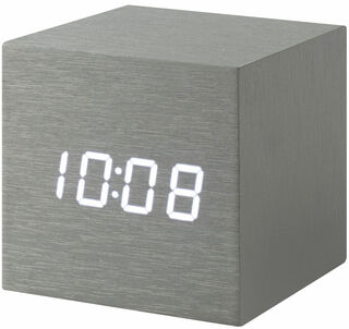 LED-Tischuhr "Alume Cube" mit Alarmfunktion - MoMA Kollektion - Design Natalie Sun