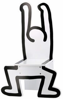 Kinderstuhl "Keith Haring", weiße Version