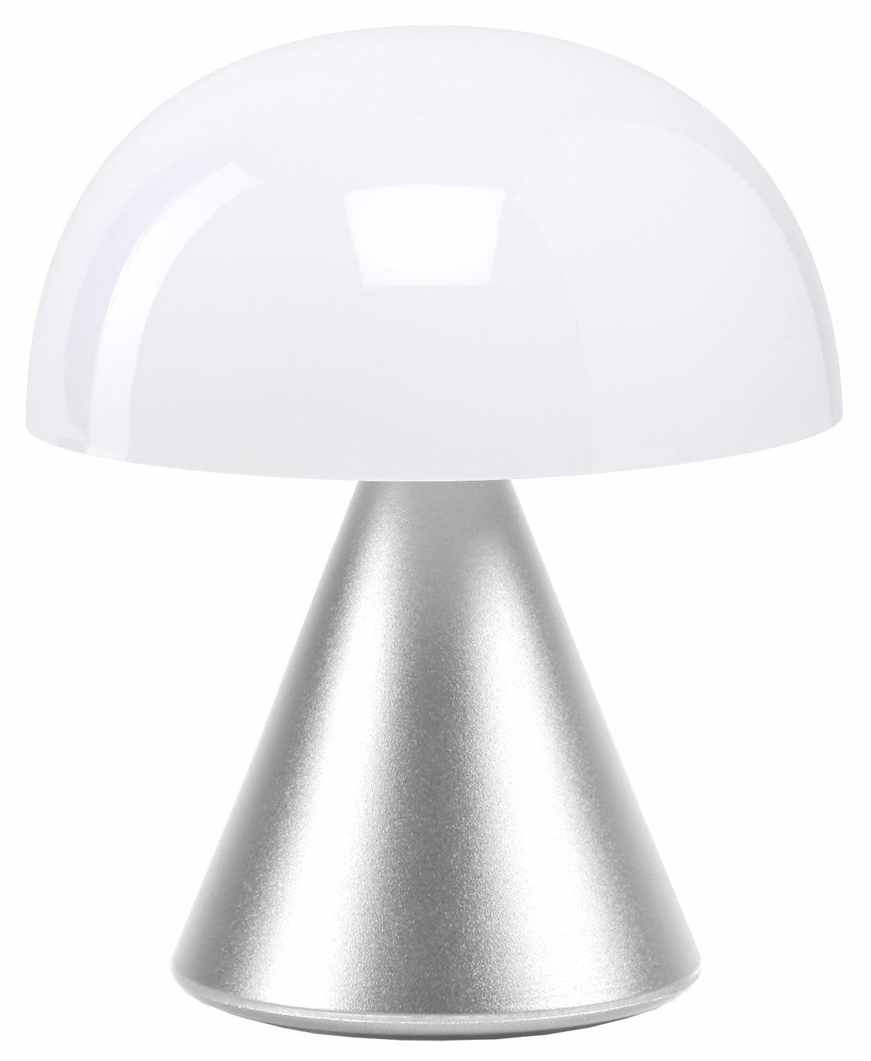 Kabellose LED-Dekoleuchte "Mina S" (Version Metallic Silber), dimmbar von Lexon