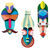 3D-Wandobjekte "Masken" aus recyceltem Karton, DIY, 3er-Set
