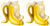 Kerzenhalter-Set "Banana Romance", Keramik