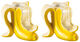 Kerzenhalter-Set "Banana Romance", Keramik