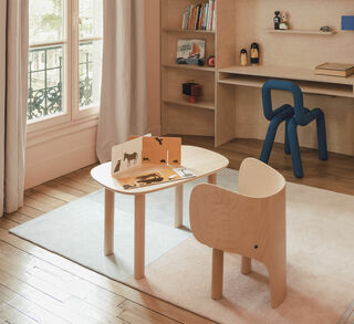 2-teiliges Kinder-Tischset "Elephant Chair / Elephant Table", Holz - Design Marc Venot von EO Denmark