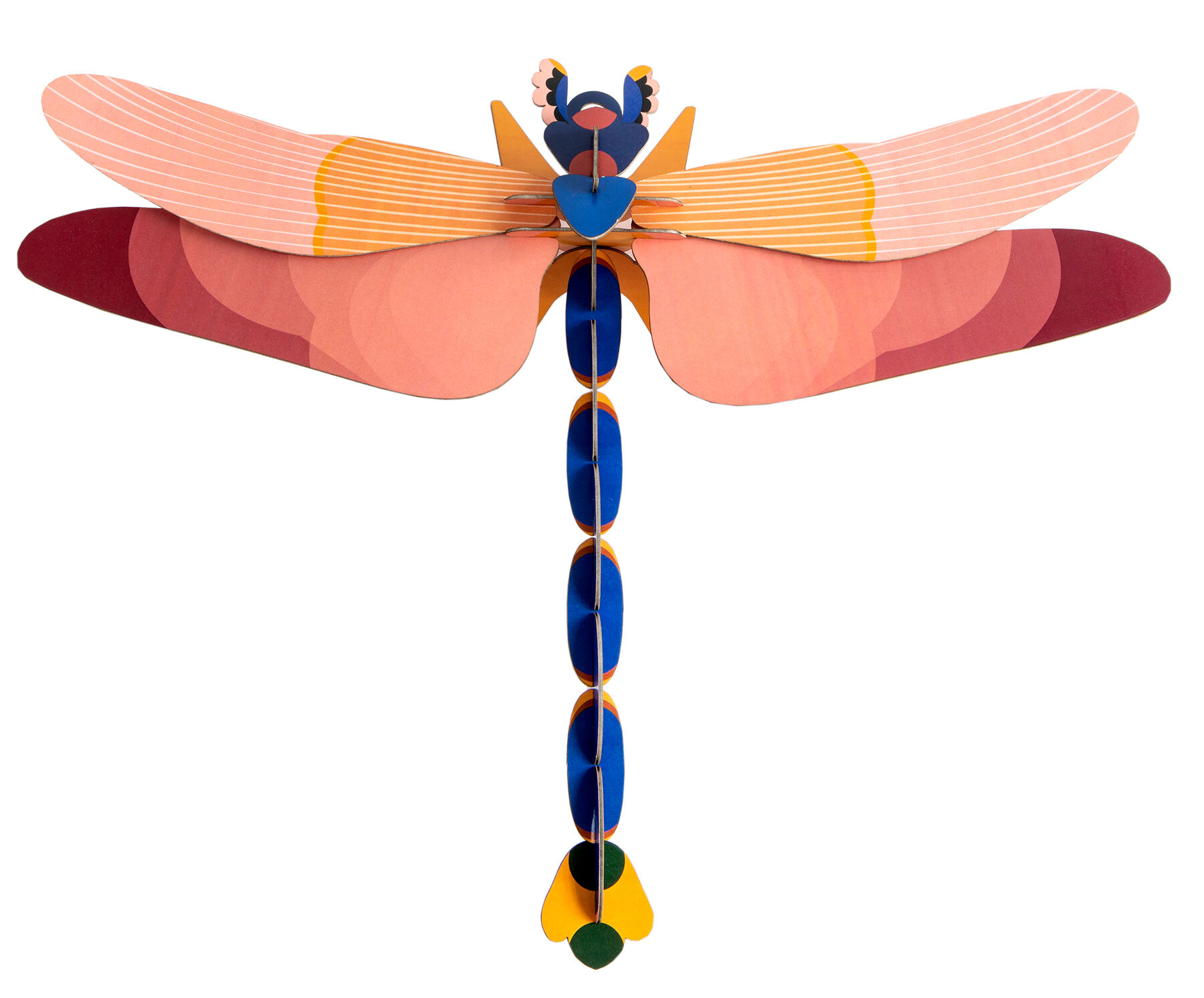 3D-Wandobjekt "Giant Dragonfly" aus recyceltem Karton, DIY von studio ROOF
