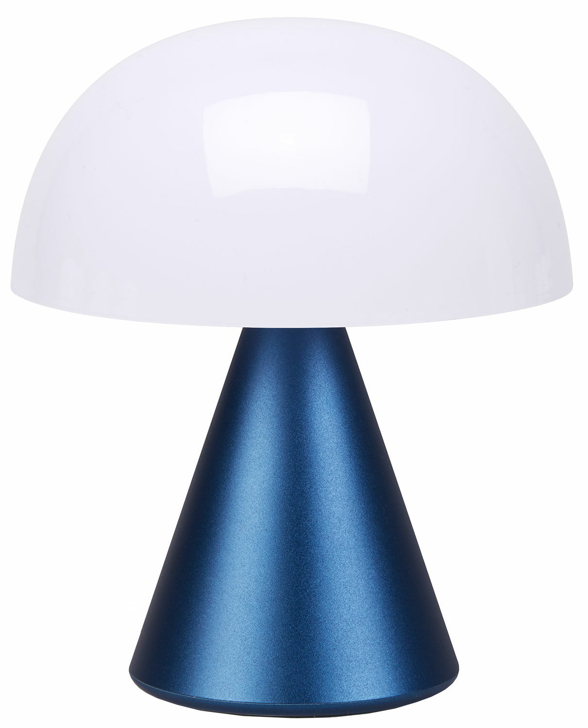 Kabellose LED-Dekoleuchte "Mina M" (Version Metallic Dunkelblau), dimmbar von Lexon