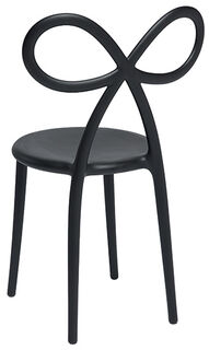 Designer-Stuhl "Ribbon Chair", schwarze Version - Design Nika Zupanc von Qeeboo