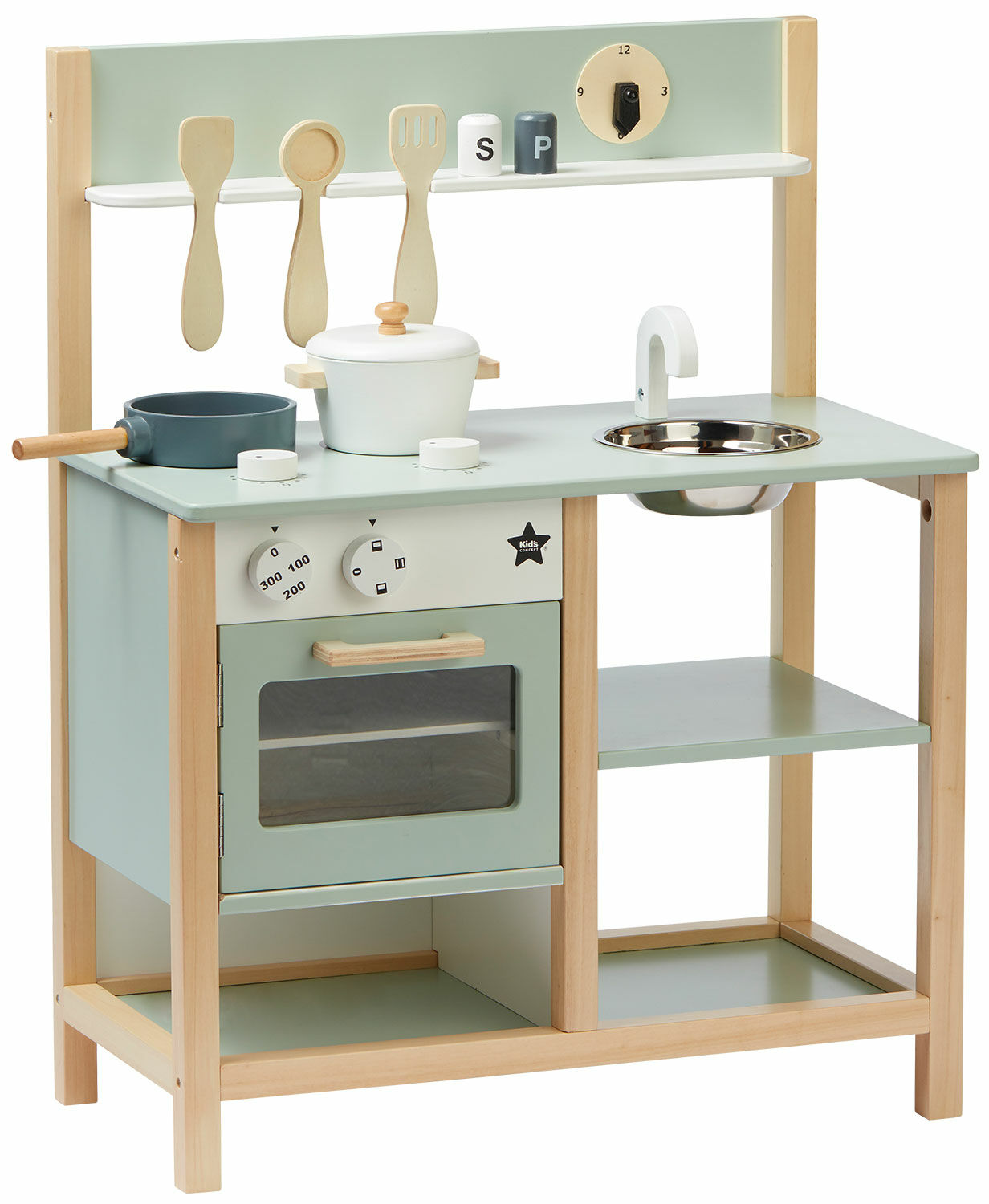 Holzspielzeug-Set "Küche Bistro mintgrün" (für Kinder ab 3 Jahren) von Kid's Concept