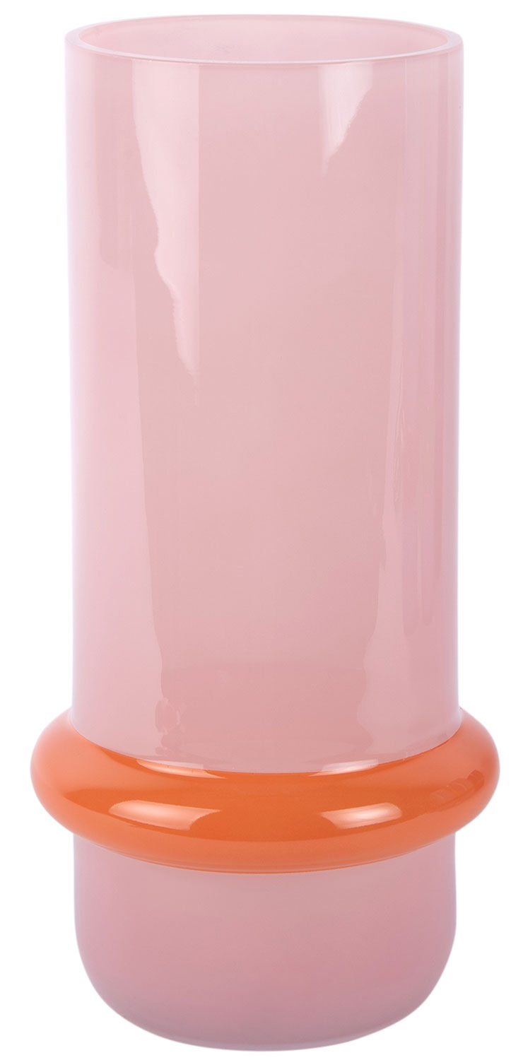 Glasvase "Amimado", Version in Rosa/Orange