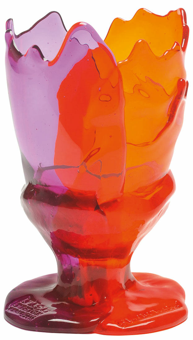 Vase "Twin C orange-pink", Silikon von Fish Design by Gaetano Pesce