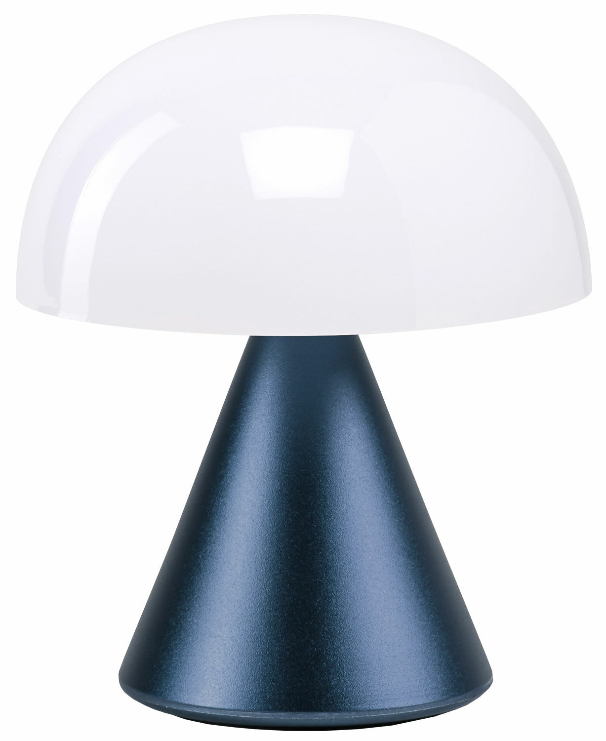 Kabellose LED-Dekoleuchte "Mina S" (Version Metallic Dunkelblau), dimmbar von Lexon