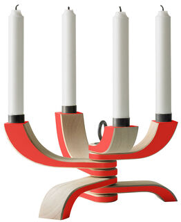 4-armiger Kerzenhalter "Nordic Light" (flexibel, ohne Kerzen), rote Version
