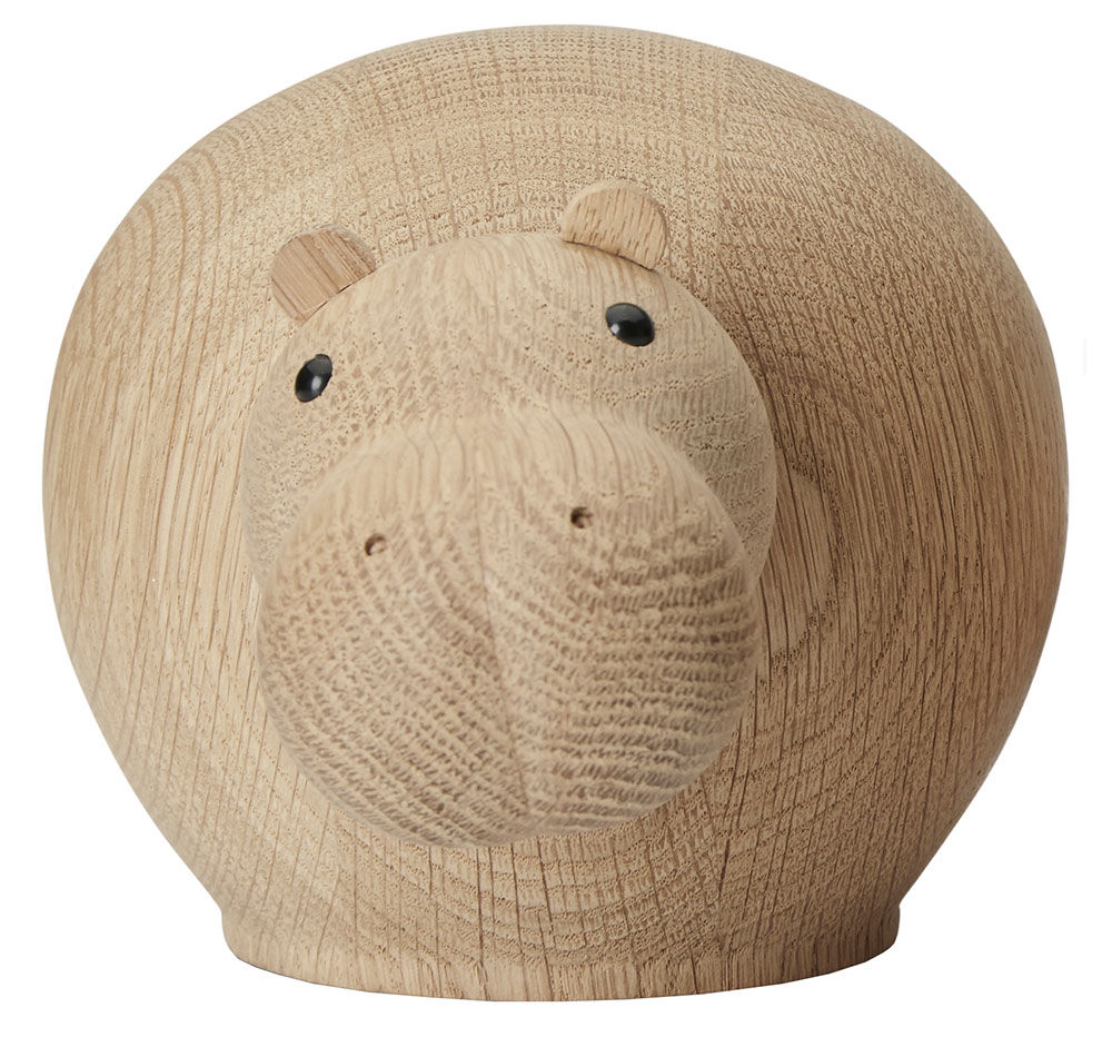 Holzfigur "Hibo Hippotamus Medium" - Design Steffen Juul von Woud