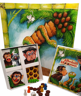 Karten-/Brettspiel "Affenkuss & Kokosnuss" (für Kinder ab 4 Jahren)