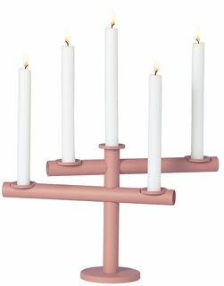 5-armiger Kerzenhalter "Light my Fire" (ohne Kerzen), Version in Rosé