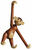 Holzfigur "Affe" (mittelgroß, Höhe 28 cm)