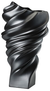 Porzellanvase "Squall schwarz matt" (mittelgroß, Höhe 32 cm) - Design Cédric Ragot von Rosenthal