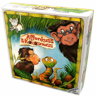 Karten-/Brettspiel "Affenkuss & Kokosnuss" (für Kinder ab 4 Jahren) von Logofrosch