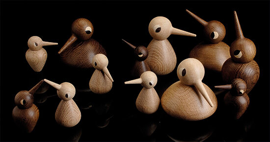 Holzfigur "Vogel naturfarben" (groß, Höhe 12 cm) - Design Christian Vedel von ArchitectMade