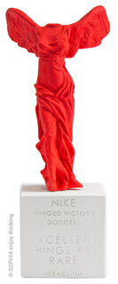Skulptur "Nike von Samothrake rot"