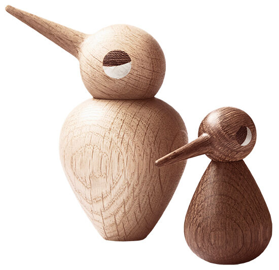 Holzfigur "Vogel naturfarben" (groß, Höhe 12 cm) - Design Christian Vedel von ArchitectMade