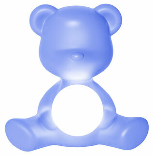 Kabellose LED-Tischleuchte "Teddy Girl", hellblaue Version - Design Stefano Giovannoni von Qeeboo