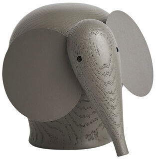 Holzfigur "Nunu Elefant Medium Taupe" - Design Steffen Juul