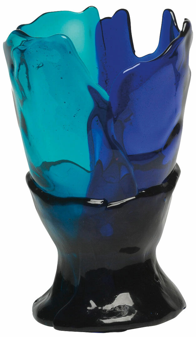 Vase "Twin C blau", Silikon von Fish Design by Gaetano Pesce
