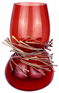 Vase "Festive Rot", Glas/Bronze von Vanessa Mitrani