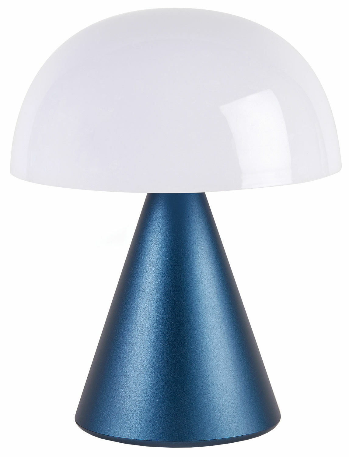 Kabellose LED-Dekoleuchte "Mina L" (Version Metallic Dunkelblau), dimmbar von Lexon