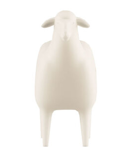 Designhocker / Beistelltisch "The Sheep" in Lebensgröße (In- und Outdoor), cremeweiße Version von Goodnight Light