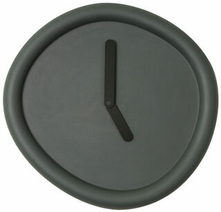 Wanduhr "Round Clock", dunkelgrüne Version