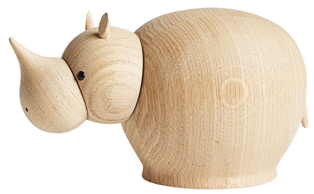 Holzfigur "Rina Rhinoceros Klein" - Design Steffen Juul von Woud