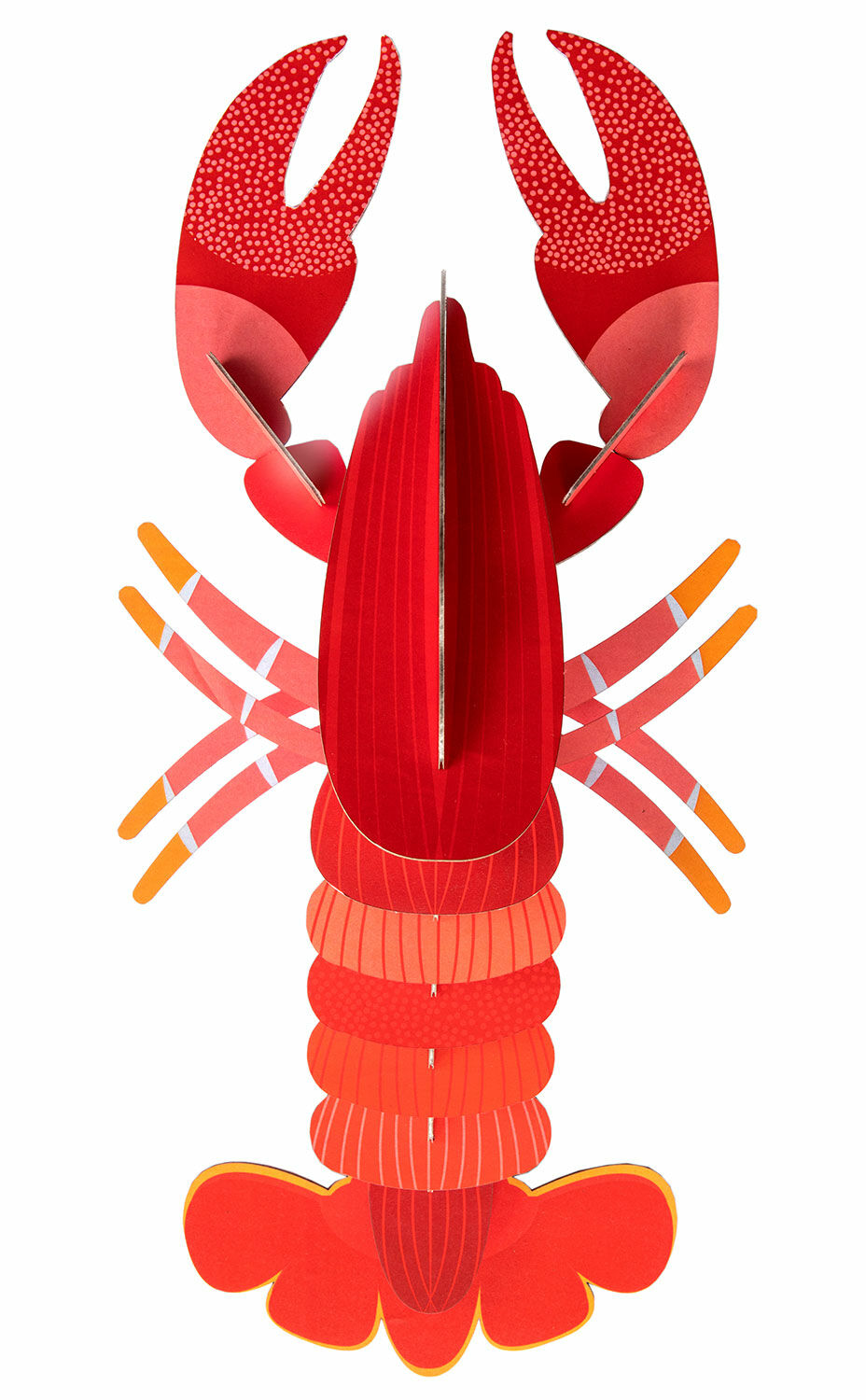 3D-Wandobjekt "Red Lobster" aus recyceltem Karton, DIY von studio ROOF