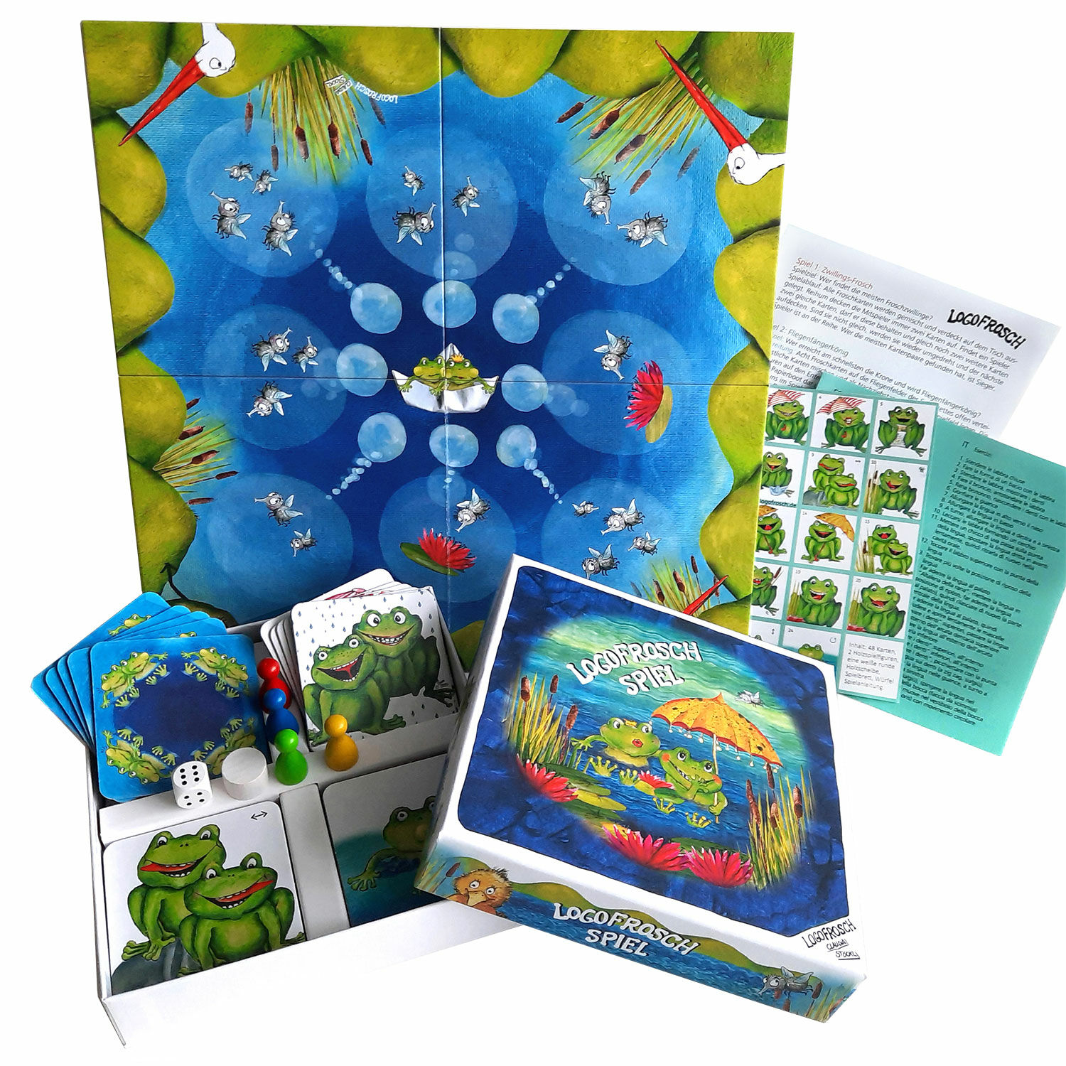 Karten-/Brettspiel "Logofrosch-Spiel" (für Kinder ab 4 Jahren) von Logofrosch