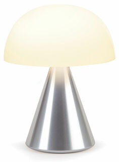 Kabellose LED-Dekoleuchte "Mina L" (Version Metallic Silber), dimmbar von Lexon