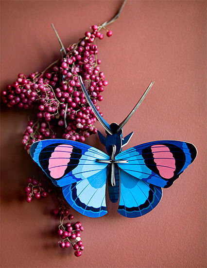 3D-Wandobjekt "Peacook Butterfly" aus recyceltem Karton, DIY von studio ROOF