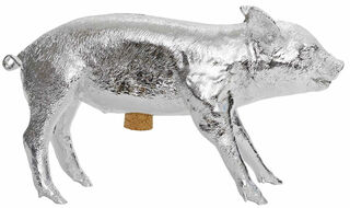 Sparschwein "Bank in form of a Pig silber" - Design Harry Allen