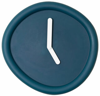 Wanduhr "Round Clock", blaue Version