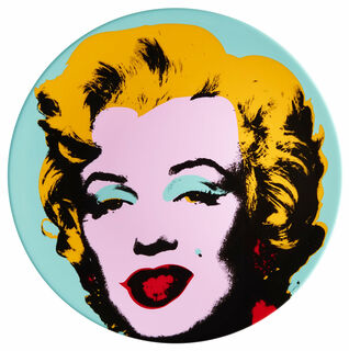 Porzellanteller "Marilyn" (Blau) von Andy Warhol