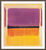 Bild "Untitled (Violet, Black, Orange, Yellow on White and Red)" (1949), Version dunkelbraun gerahmt