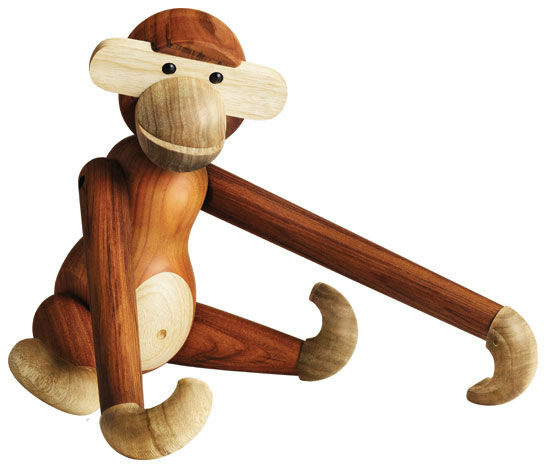 Holzfigur "Affe" (mittelgroß, Höhe 28 cm) von Kay Bojesen