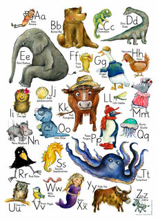 Poster "ABC - tierisch gut!" - Design Claudia Stöckl
